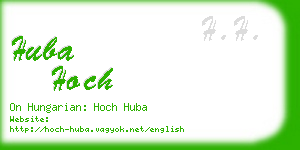 huba hoch business card